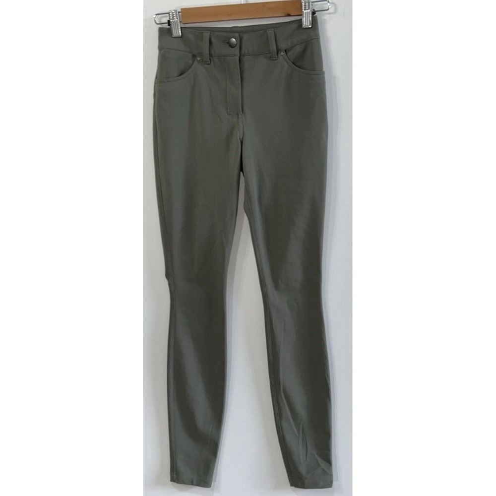 Women's Lululemon City Sleek 5 Pocket 7/8 Pant LW5EJ8S Sz 24 Olive - Picture 6 of 10
